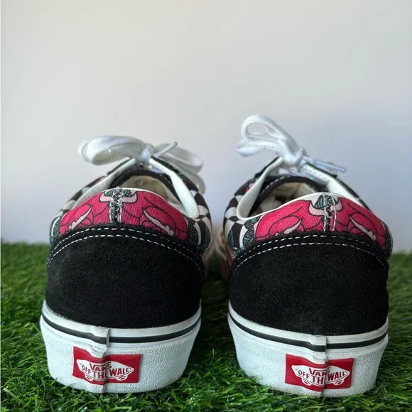 Vans Old Skool Leopard Print, Checked, and Rose True White-Size: 9(M) 10.5(W) - Picture 5 of 11
